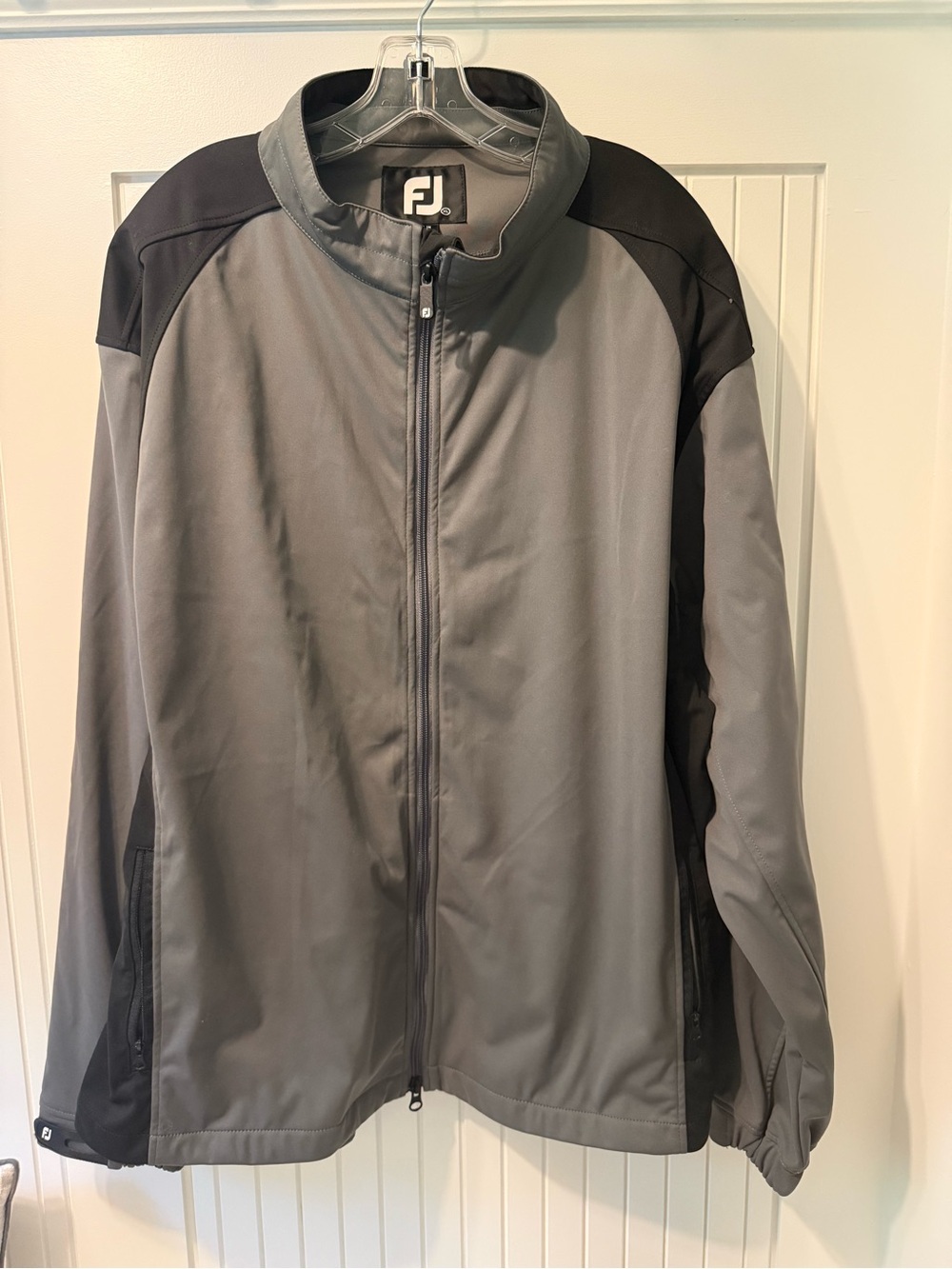FootJoy Gray and Black Lightweight Full-Zip Golf Jacket